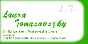 laura tomasovszky business card
